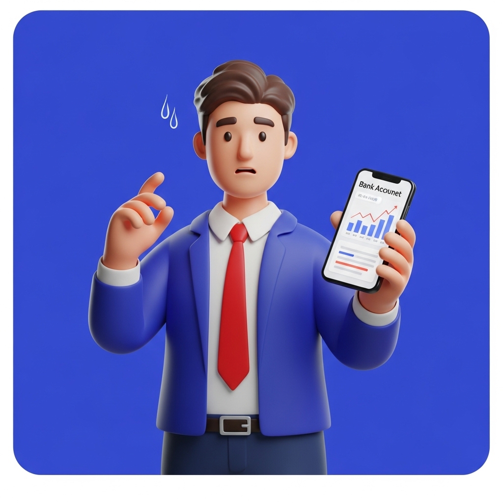 카드값 연체 고민 중인 모습