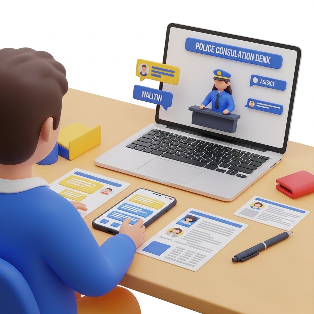 중고거래 사기를 당해 경찰서 신고를 준비하며 증거를 정리하는 장면