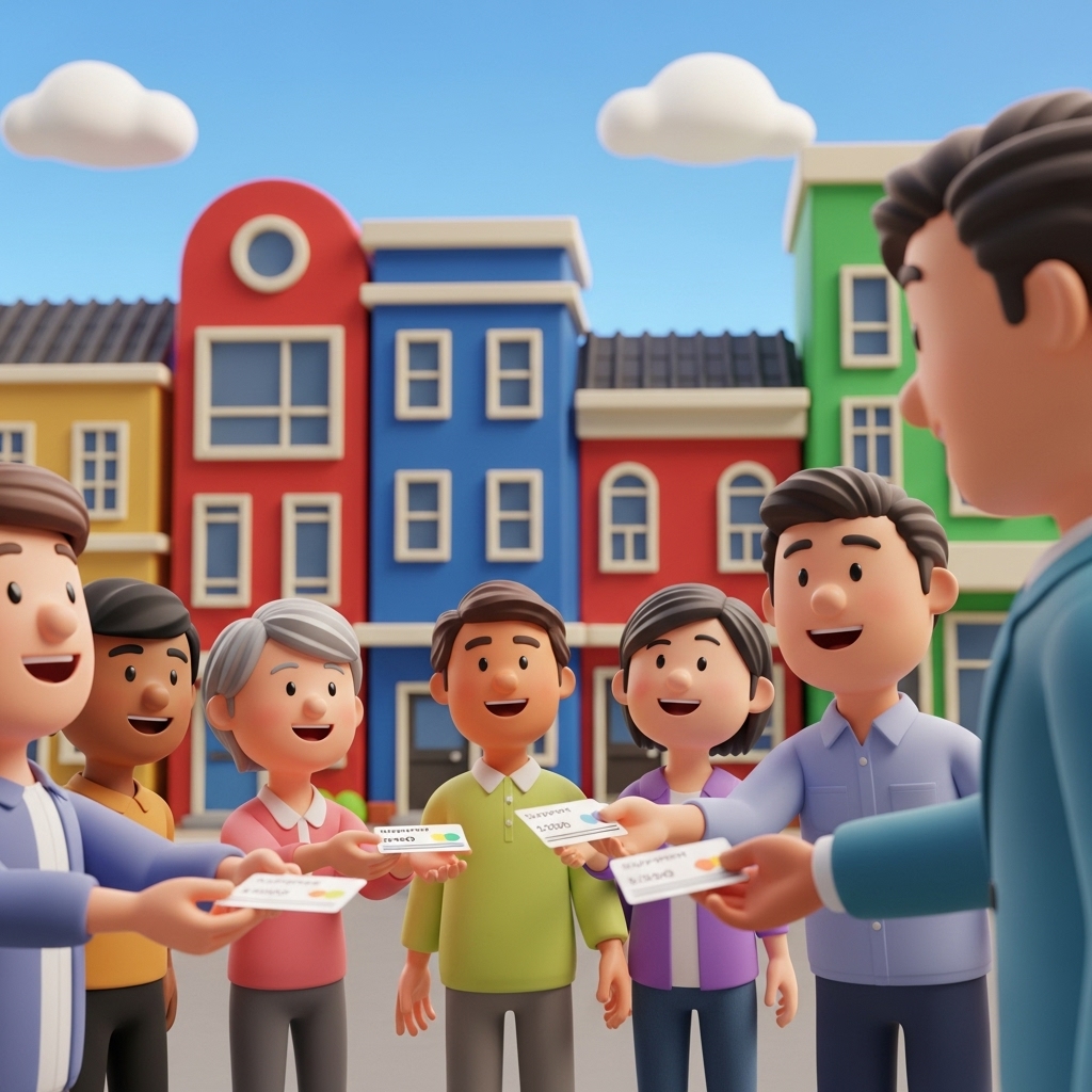 3차 민생지원금을 받고 행복해하는 사람들