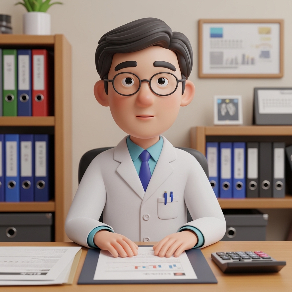 부천에서 개인회생 무료상담을 위해 한국인 직장인이 채무 서류를 검토하는 장면