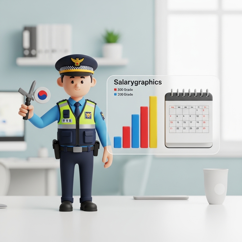 경찰 월급 구조와 급여 체계를 설명하는 정보성 이미지