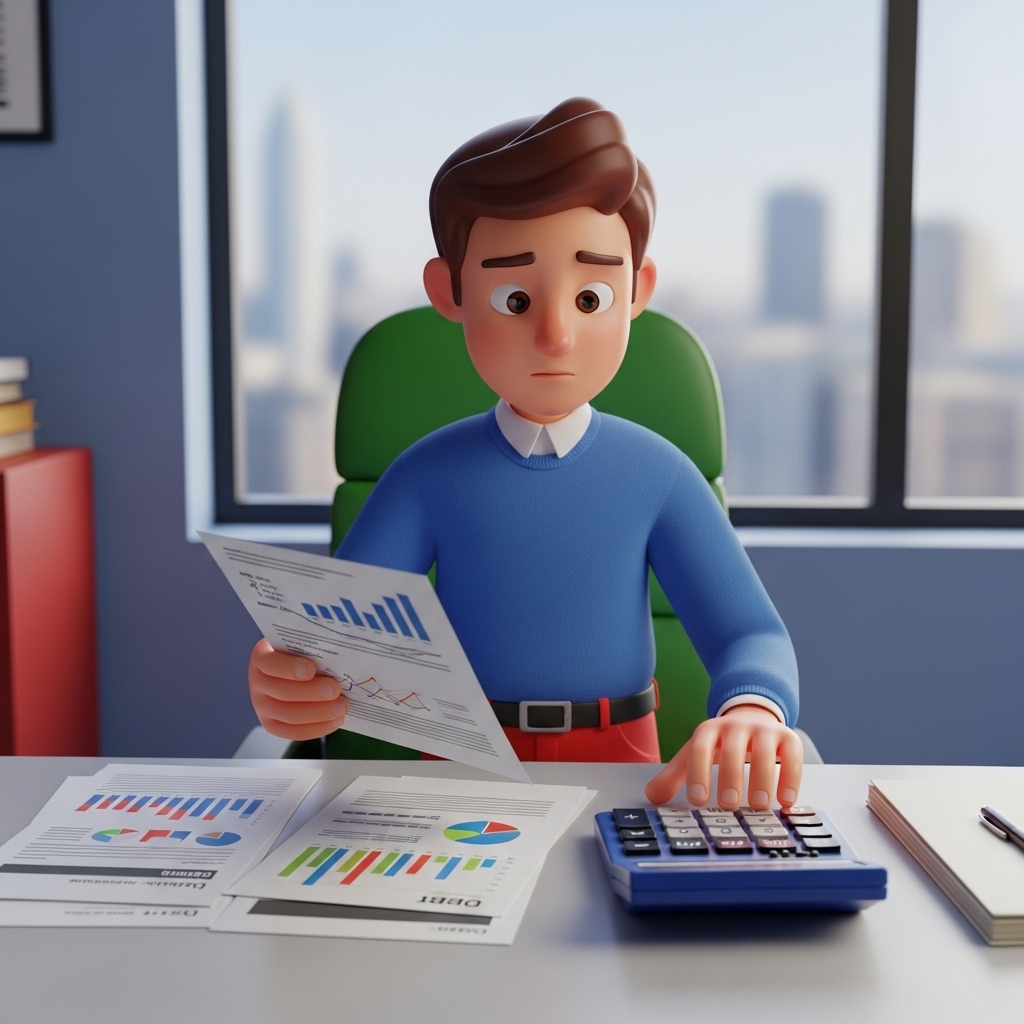 제주에서 개인회생 무료상담을 위해 채무 자료를 정리하며 상담을 준비하는 장면