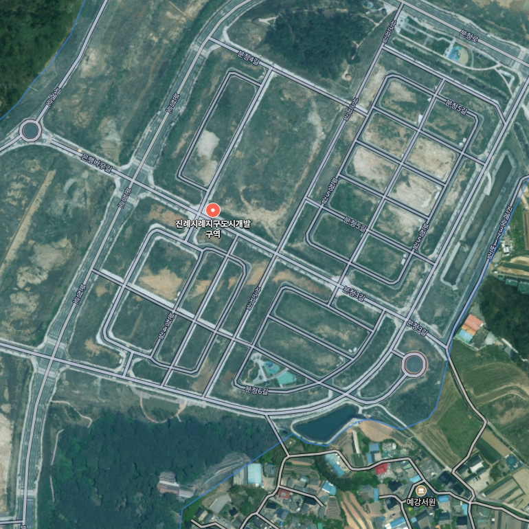 제일풍경채2차 진례시례지구 도시개발 구역 네이버 지도 캡쳐