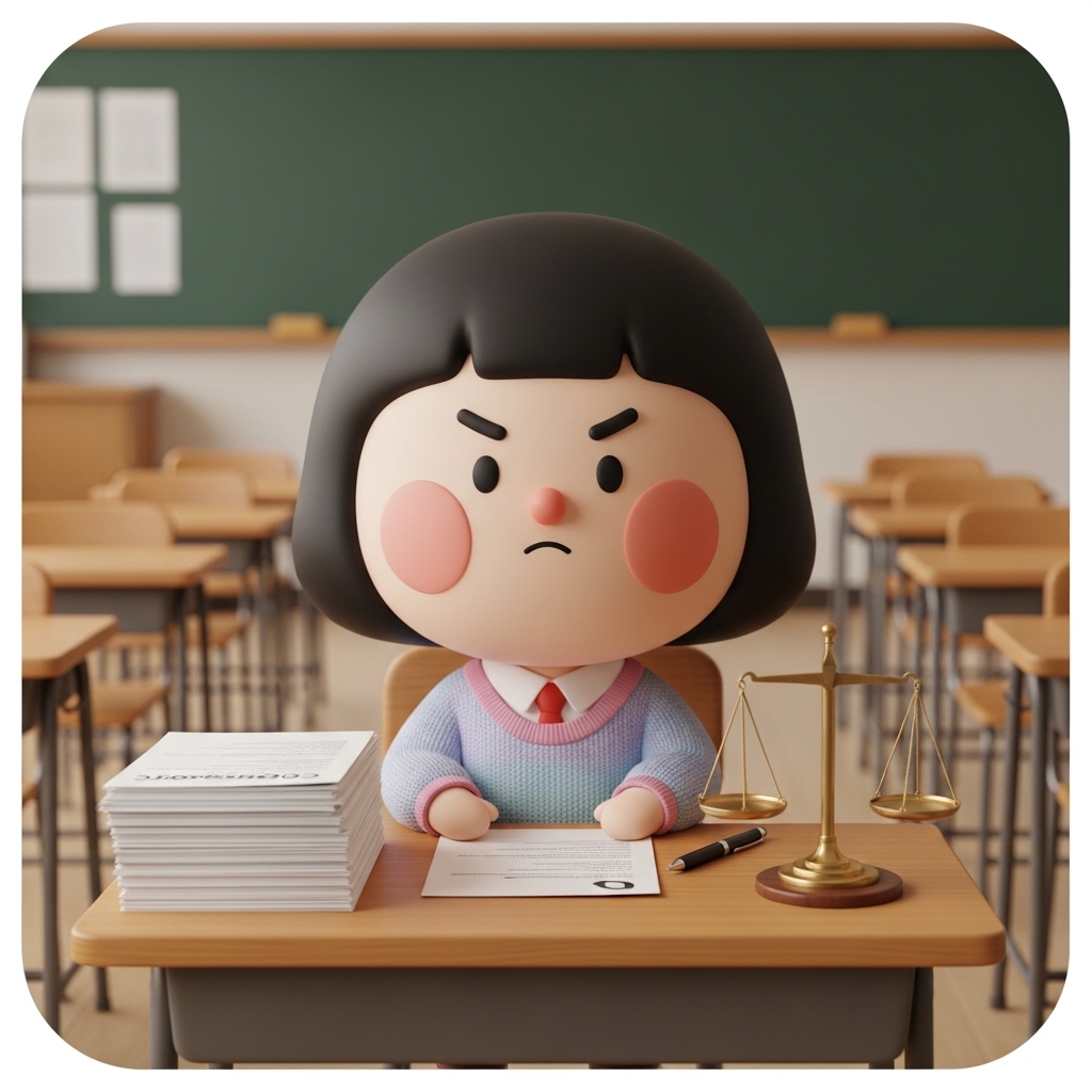 학교폭력으로 인한 정신적 피해 보상을 고민하는 상담 장면