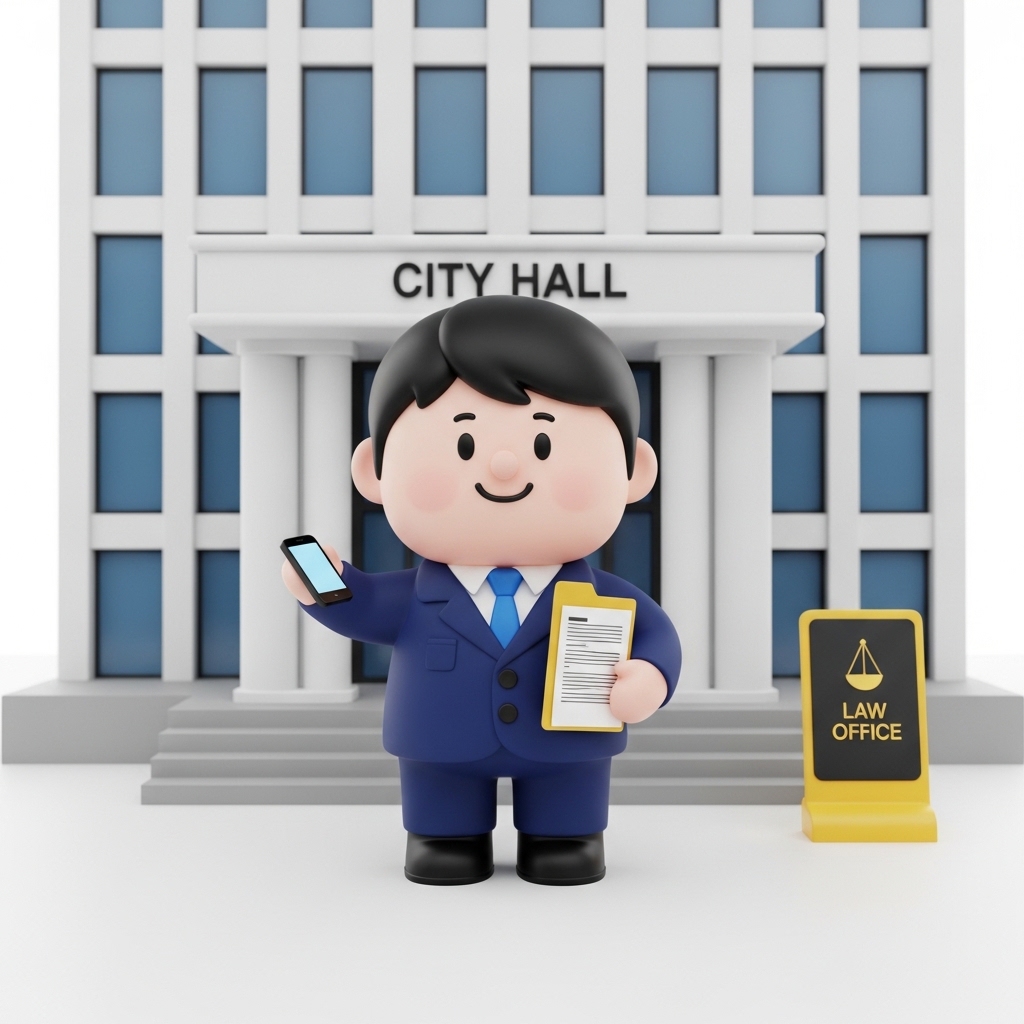 천안시청 상담을 알아보기 위해 서류를 들고 전화 문의하는 모습