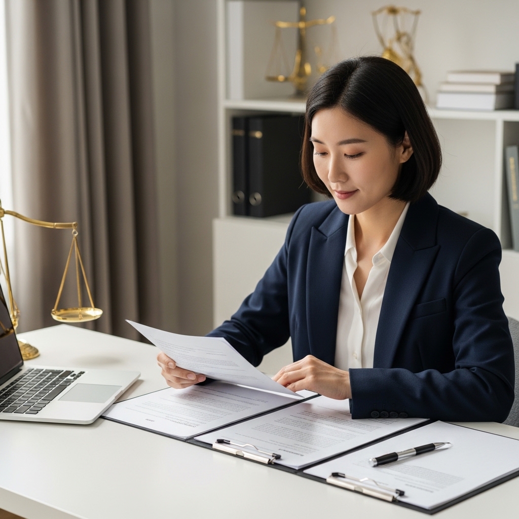 소장 접수 방법을 확인하며 민사소송 서류를 준비하는 모습