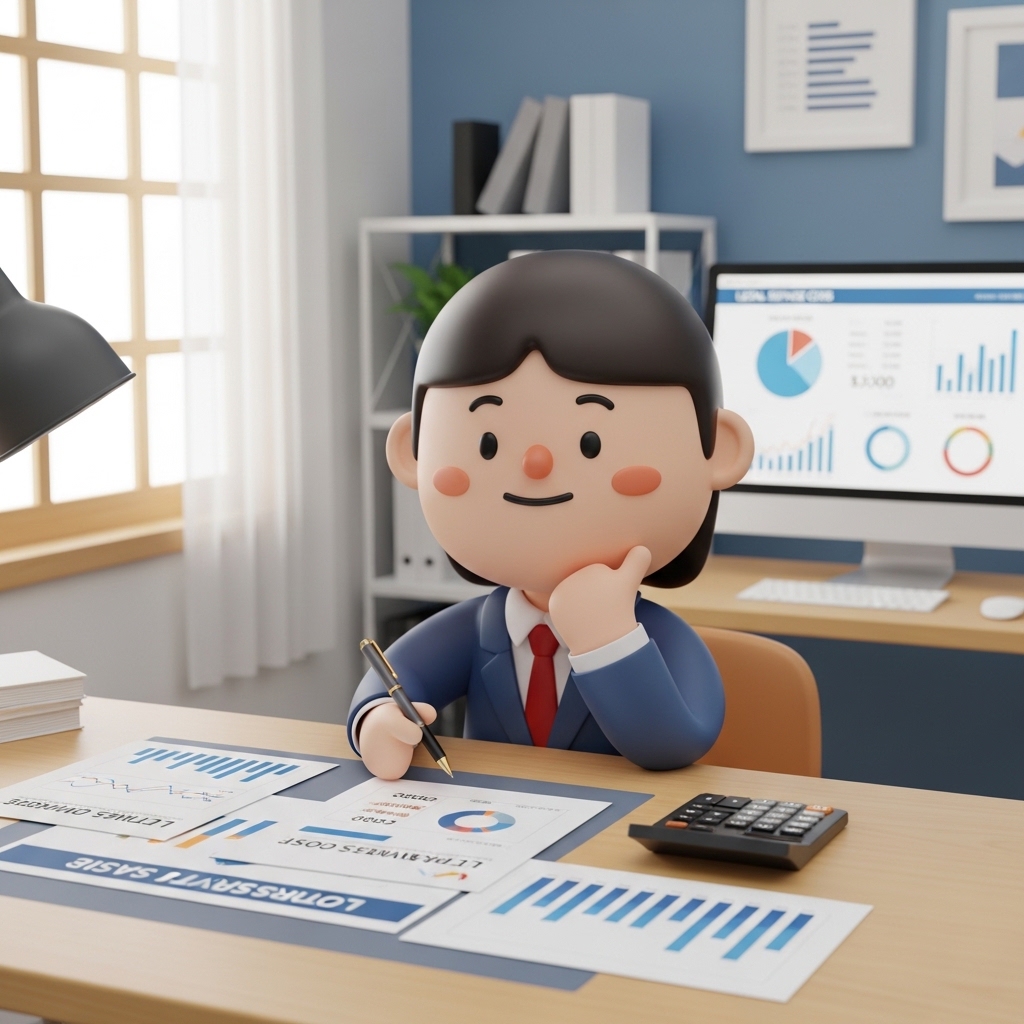 법률사무소 비용을 비교하며 상담을 고민하는 모습