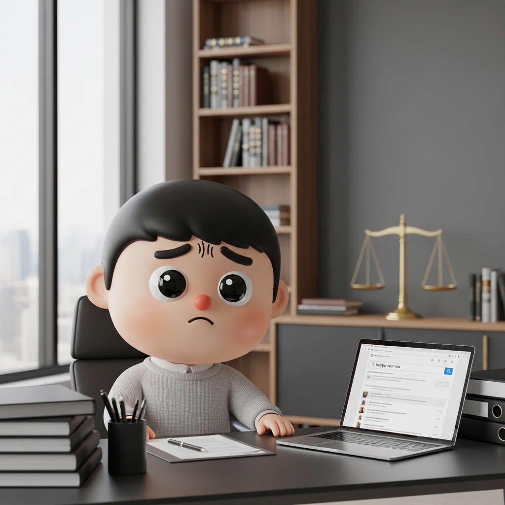 스마트폰과 노트북으로 변호사 상담을 검색하는 모습