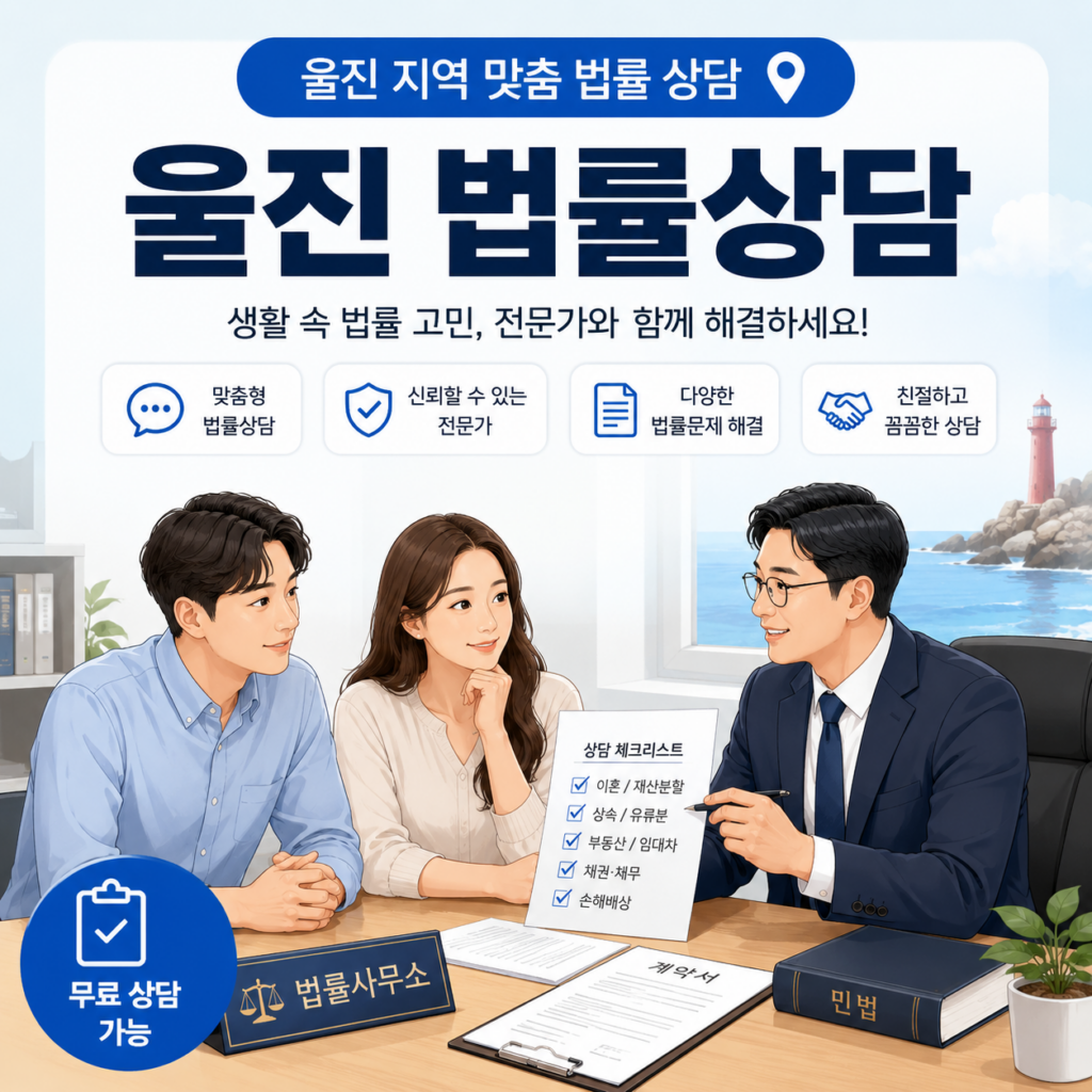 변호사 상담을 위해 서류를 확인하는 장면