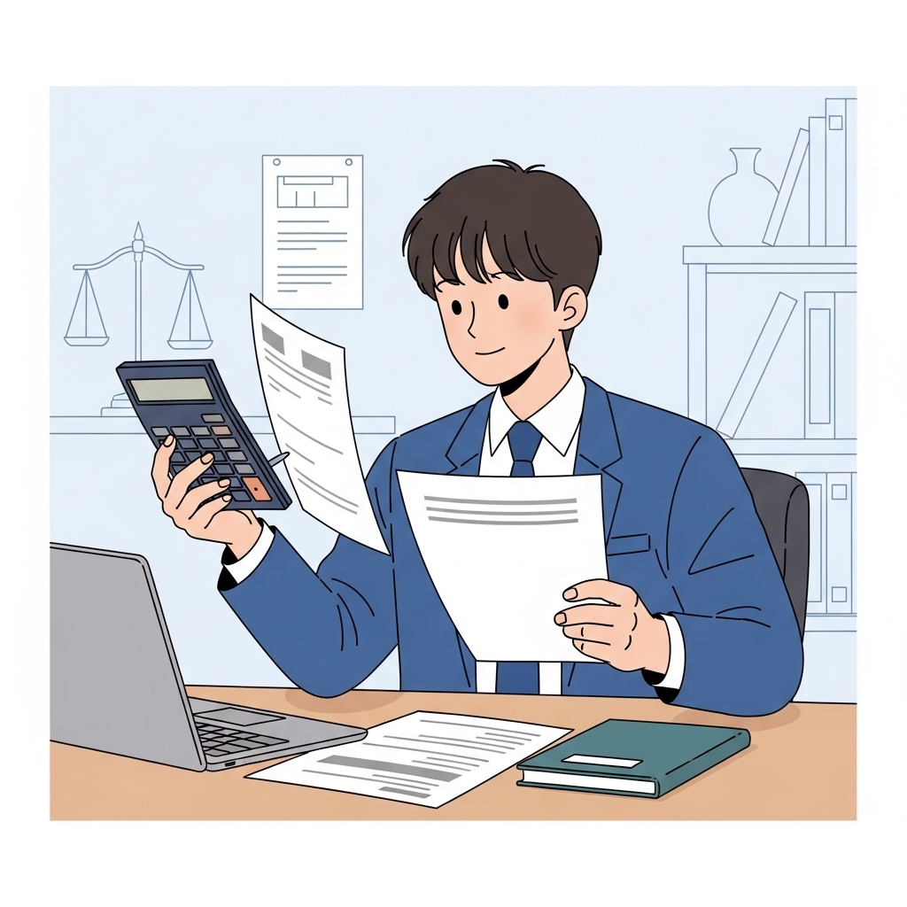 개인회생 신청 서류를 검토하는 장면