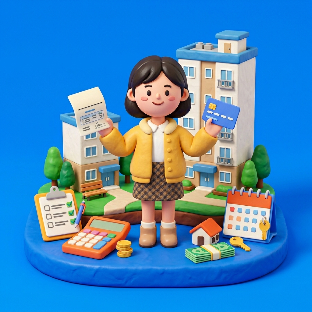 아파트 취득세 분할 납부 방법과 카드 할부 절차를 확인하는 모습