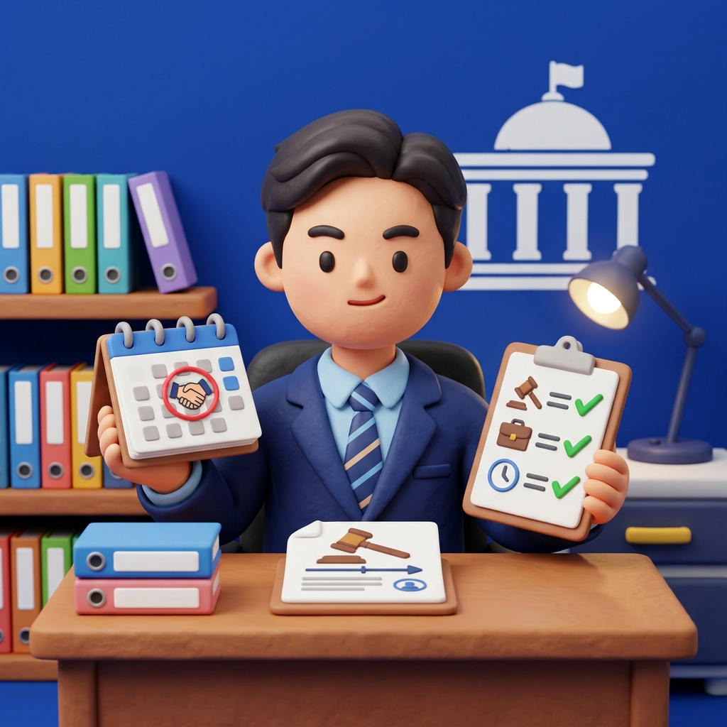 선고기일 변호사 선임 연기신청 준비서류와 절차를 확인하는 모습