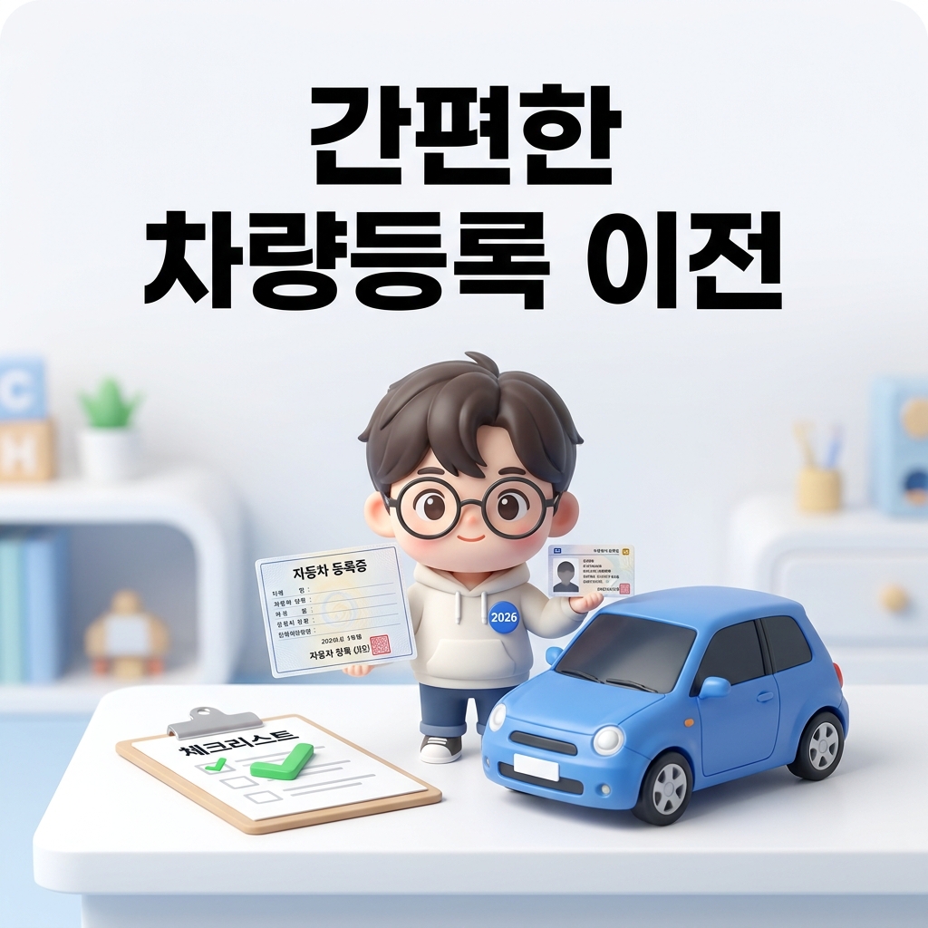 자동차 명의이전 준비서류와 절차를 안내하는 이미지