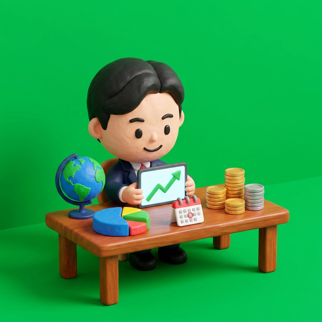 장기 투자에 적합한 ETF 종류와 분산 투자 구성을 살펴보는 모습