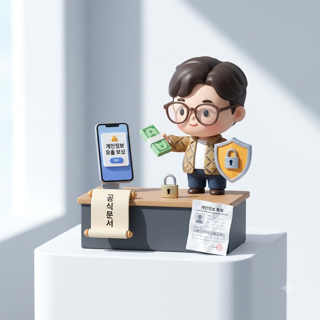 쿠팡 개인정보 유출 배상금 진행 상황을 설명하는 이미지