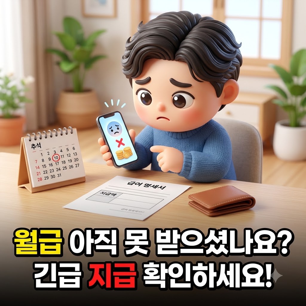 임금체불 간이대지급금 지급기간을 휴대폰으로 확인하는 근로자